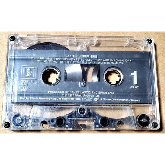 Vintage 80s U2 Cassette Joshua Tree Complete Case Full Inlay Clear Tape 1987 - Picture 6 of 8